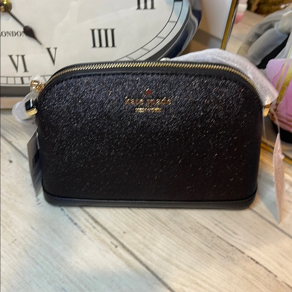 NWT RETAILS $249 Kate Spade Black Glitter Tinsel Small Dome Crossbody. - Picture 7 of 8